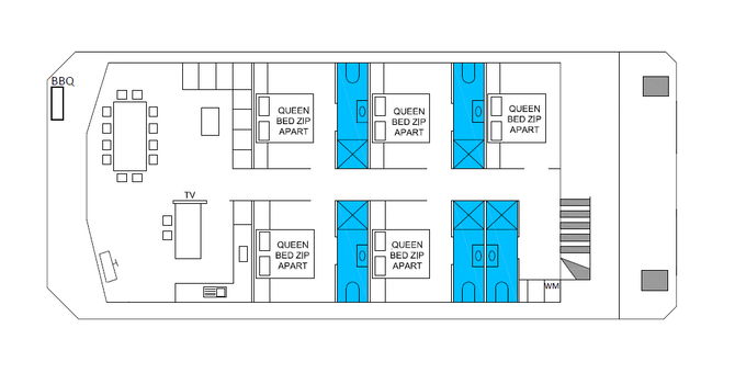 Moon Rise Lower Deck Floor Plan